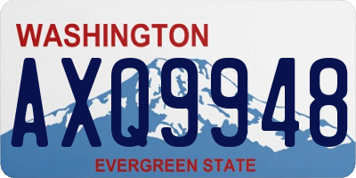 WA license plate AXQ9948