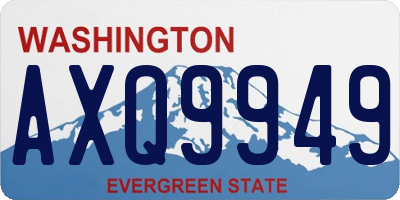 WA license plate AXQ9949