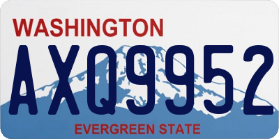 WA license plate AXQ9952