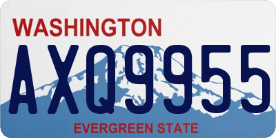 WA license plate AXQ9955