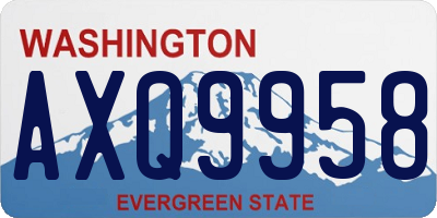 WA license plate AXQ9958