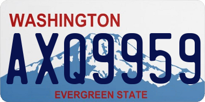 WA license plate AXQ9959