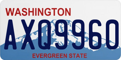 WA license plate AXQ9960