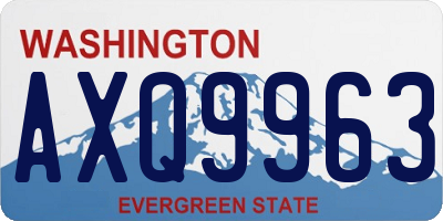 WA license plate AXQ9963