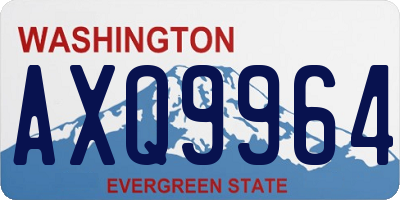 WA license plate AXQ9964