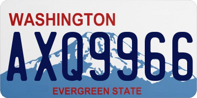 WA license plate AXQ9966