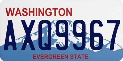 WA license plate AXQ9967
