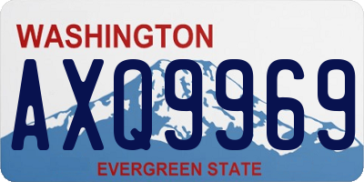 WA license plate AXQ9969
