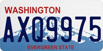 WA license plate AXQ9975