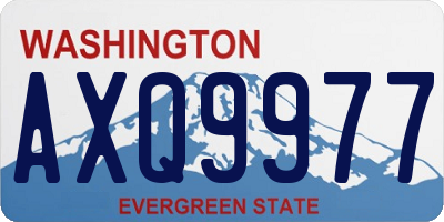 WA license plate AXQ9977