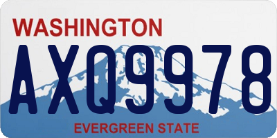 WA license plate AXQ9978
