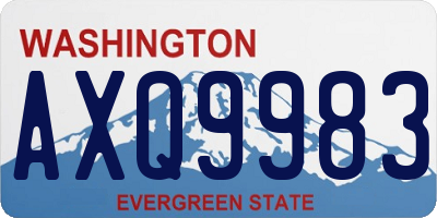 WA license plate AXQ9983