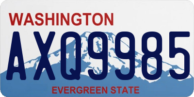 WA license plate AXQ9985