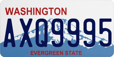 WA license plate AXQ9995