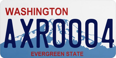 WA license plate AXR0004