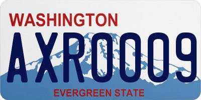 WA license plate AXR0009