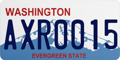 WA license plate AXR0015