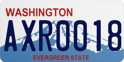 WA license plate AXR0018