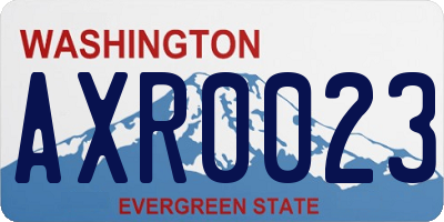 WA license plate AXR0023