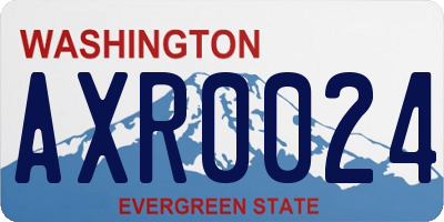 WA license plate AXR0024