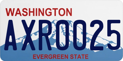 WA license plate AXR0025