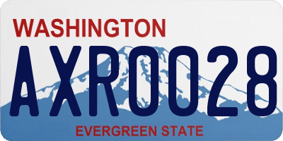 WA license plate AXR0028