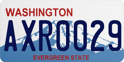 WA license plate AXR0029