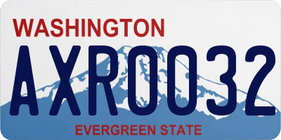 WA license plate AXR0032