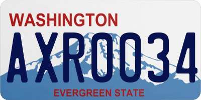 WA license plate AXR0034