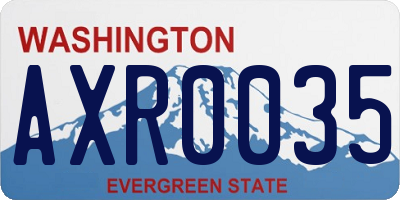 WA license plate AXR0035