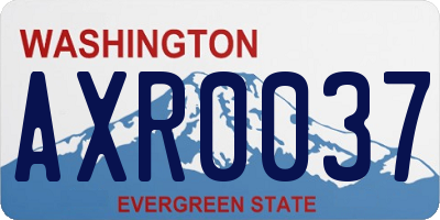 WA license plate AXR0037
