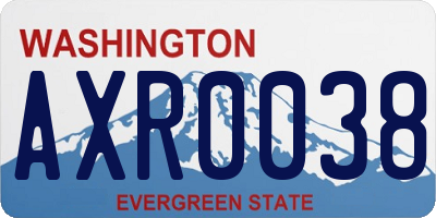 WA license plate AXR0038