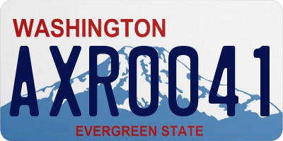 WA license plate AXR0041