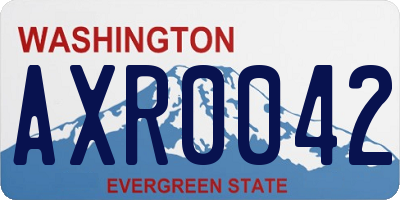 WA license plate AXR0042