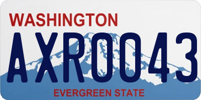 WA license plate AXR0043