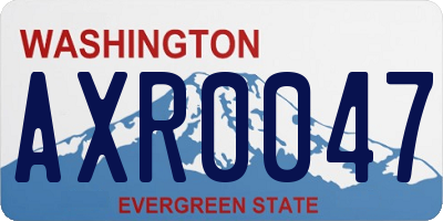 WA license plate AXR0047