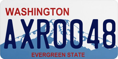 WA license plate AXR0048