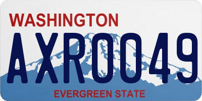 WA license plate AXR0049