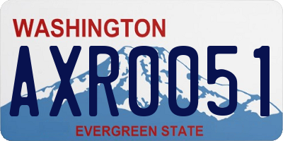WA license plate AXR0051