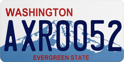 WA license plate AXR0052