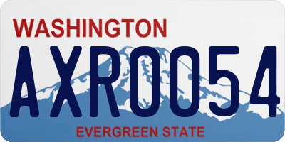 WA license plate AXR0054