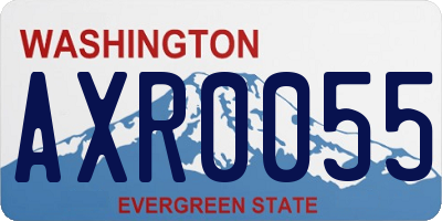 WA license plate AXR0055
