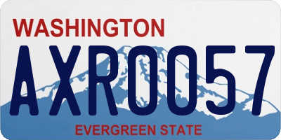 WA license plate AXR0057
