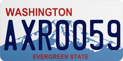 WA license plate AXR0059