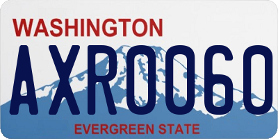 WA license plate AXR0060