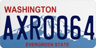 WA license plate AXR0064