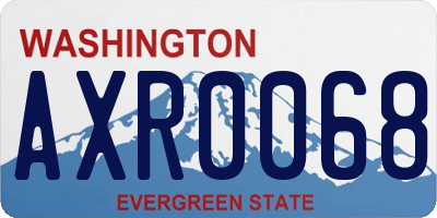 WA license plate AXR0068