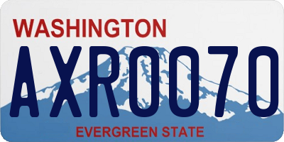 WA license plate AXR0070