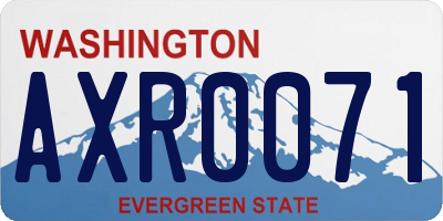 WA license plate AXR0071