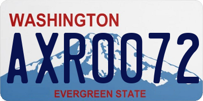 WA license plate AXR0072